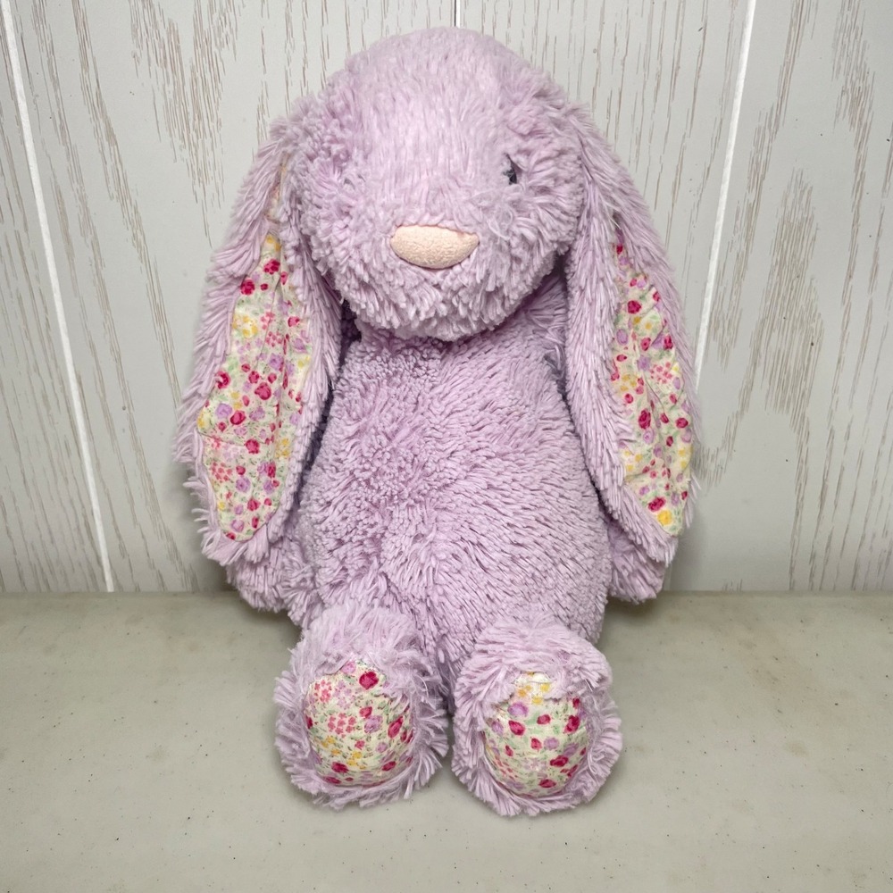 RETIRED Jellycat Blossom Jasmine Bunny Lavender 12" Stuffed Animal Plush Toy